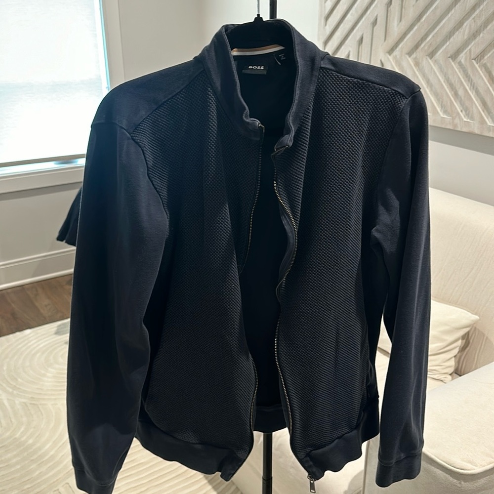 Boss blue light weight zip up